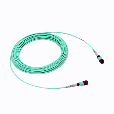 Multimode 3.0mm MPO MTP Flardkoord 10 de Aangepaste Lengten van de gigabitvezel kabel