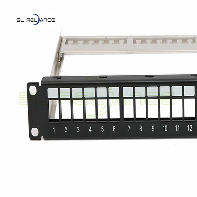 Leeg FTP-het Flardcomité 24 van Hoeksteenjack patch panel cat 5e Cat6 Cat6a Haven