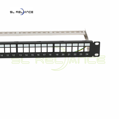 Leeg FTP-het Flardcomité 24 van Hoeksteenjack patch panel cat 5e Cat6 Cat6a Haven