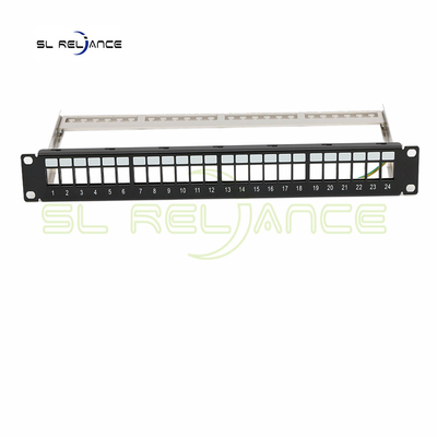 Leeg FTP-het Flardcomité 24 van Hoeksteenjack patch panel cat 5e Cat6 Cat6a Haven
