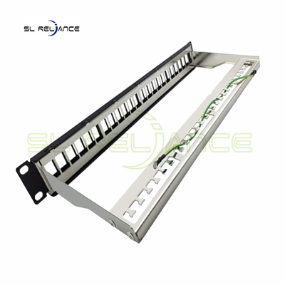 Leeg FTP-het Flardcomité 24 van Hoeksteenjack patch panel cat 5e Cat6 Cat6a Haven