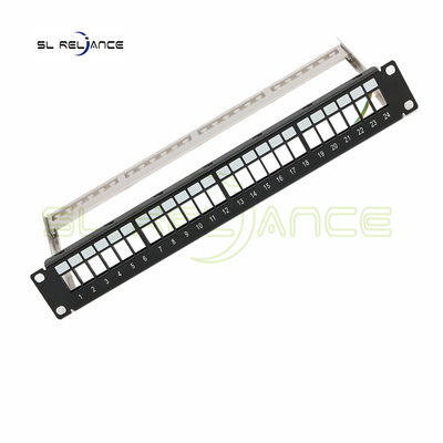 Leeg FTP-het Flardcomité 24 van Hoeksteenjack patch panel cat 5e Cat6 Cat6a Haven